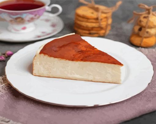 Sweet San Sebastian Cheesecake Paint By Numbers