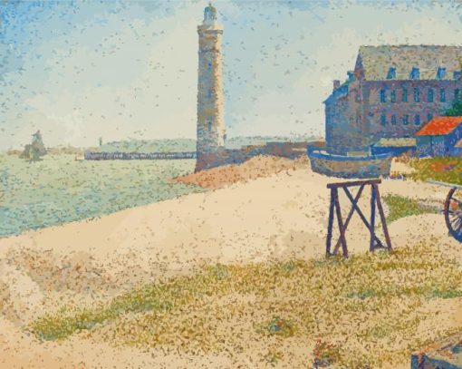 The Lighthouse At Honfleur By Georges Seurat Paint By Numbers