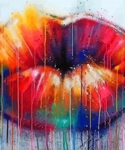 The Rainbow Lips Paint By Numbers