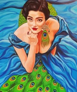 The Woman With The Peacock Dress Paint By Numbers