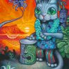 Tiki Cat Pet Paint By Numbers