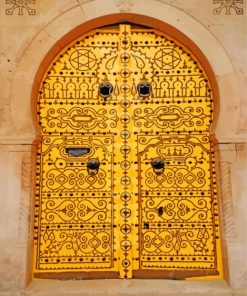 Traditional Yellow Door Paint By Numbers