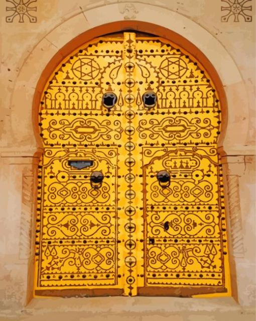 Traditional Yellow Door Paint By Numbers