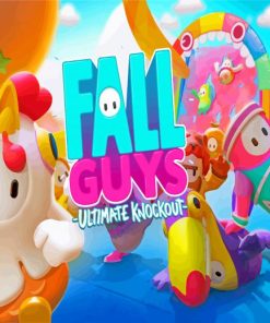 Video Game Fall Guys Poster Paint By Numbers