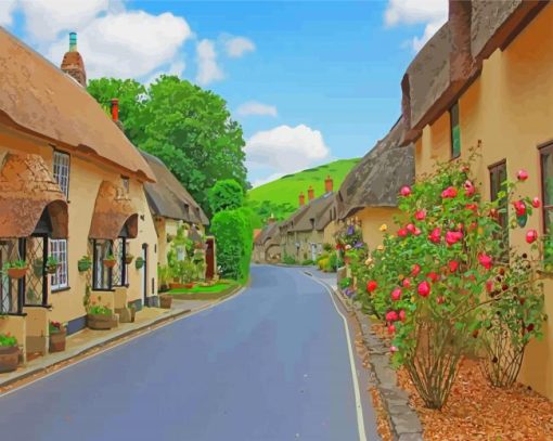 West Lulworth Village Paint By Numbers