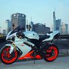 White And Orange Yamaha YZF R1 Paint By Numbers