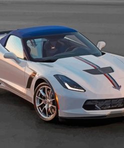 White Corvette Car Paint By Numbers