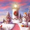 Winter Christmas Lighthouse Paint By Numbers