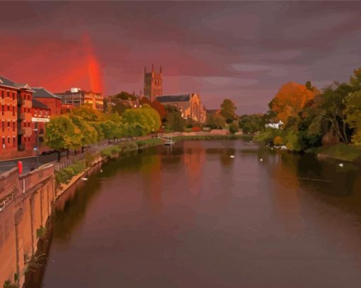 Worcester Sunset Time Paint By Numbers