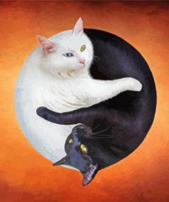 Yin Yang Cats Paint By Numbers