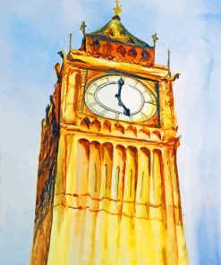 Abstract Big Ben Tower Art Paint By Numbers