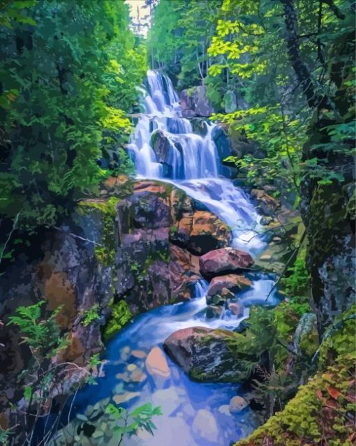 Aesthetic Katahdin Falls Paint By Numbers