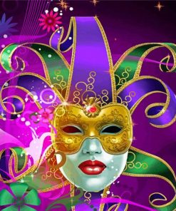 Mardi Gras Mask Art Paint By Numbers