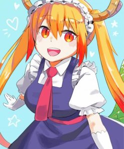 Aesthetic Miss Kobayashi's Dragon Maid Paint By Numbers