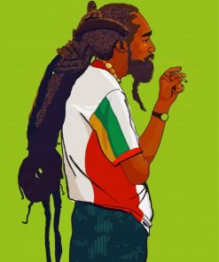 Aesthetic Rasta Man Paint By Numbers