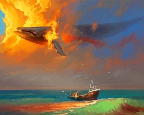 Aesthetic Sky Whale Paint By Numbers