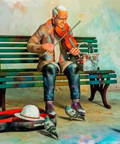 Aesthetic Violinist Man Paint By Numbers