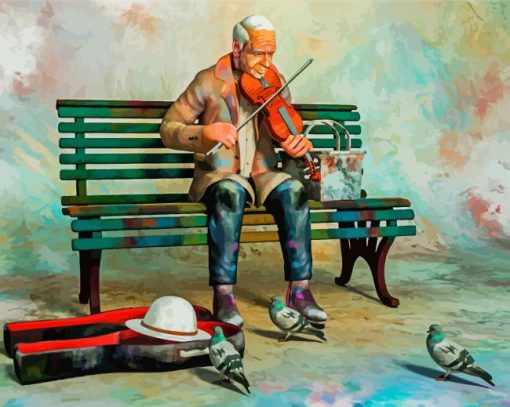 Aesthetic Violinist Man Paint By Numbers