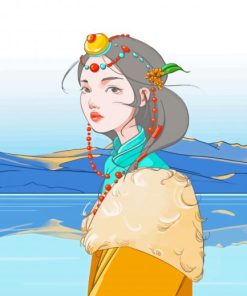 Anime Tibetan Girl Paint By Numbers