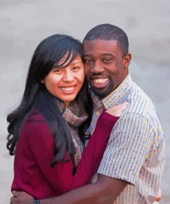 Asian And African Couple Paint By Numbers