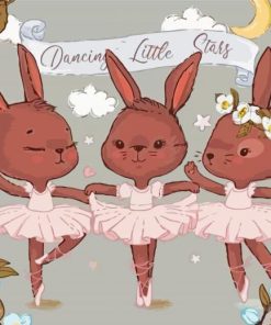 Ballerina Dancing Bunnies Paint By Numbers