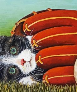 Baseball Cat Paint By Numbers