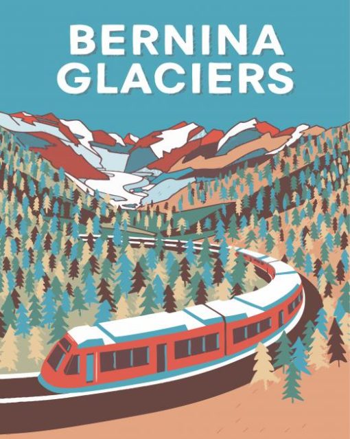 Bernina Express Switzerland Poster Paint By Numbers