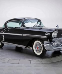 Black 1958 Chevy Impala Paint By Numbers