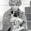 Black And White Elaine Stritch And Dog Paint By Numbers