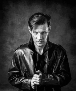 Black And White Matt Smith Actor Paint By Numbers