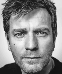 Black And White Ewan McGregor Actor Paint By Numbers