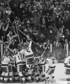 Black And White Miracle On Ice Team Paint By Numbers