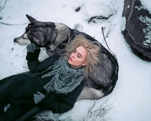 Blonde Woman Wolf Paint By Numbers