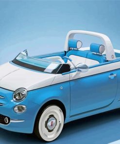 Fiat 500 Blue Car Paint By Numbers