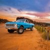 Blue Old Ford Truck Paint By Numbers