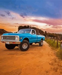 Blue Old Ford Truck Paint By Numbers