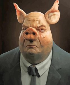 Classy Pig Man Paint By Numbers