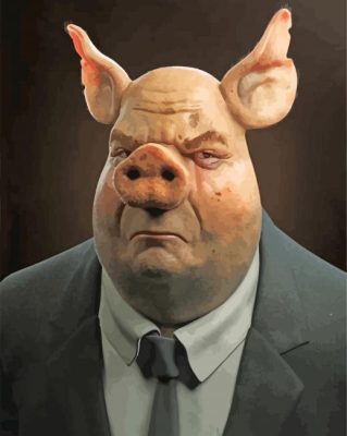 Classy Pig Man Paint By Numbers