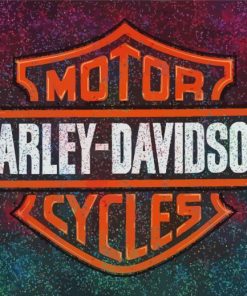 Colorful Harley Davidson Logo Paint By Numbers