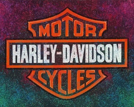 Colorful Harley Davidson Logo Paint By Numbers