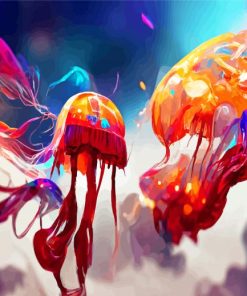 Colorful Jellyfish Paint By Numbers