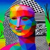 Colorful Mona Lisa Face Paint By Numbers