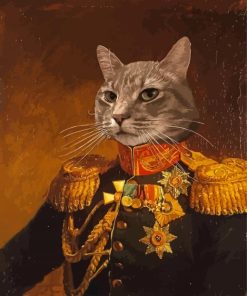 Cool Military Cat Art Paint By Numbers