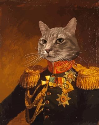 Cool Military Cat Art Paint By Numbers