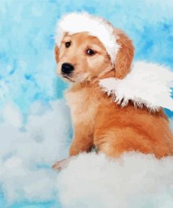 Adorable Puppy Angel Paint By Numbers