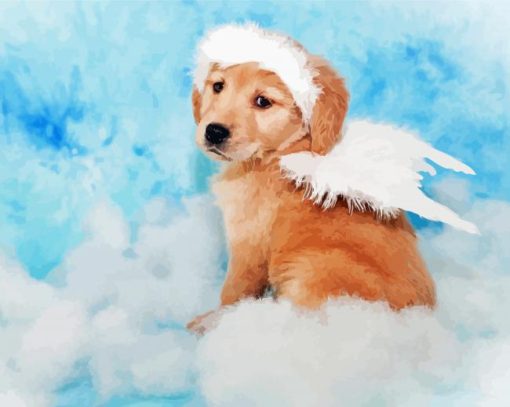 Adorable Puppy Angel Paint By Numbers