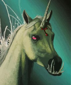 Demon Unicorn Paint By Numbers