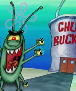 Evil Plankton Paint By Numbers