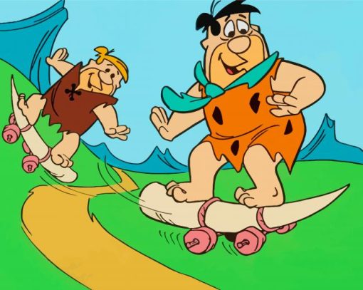 Fred Flintstone And Barney Rubble Paint By Numbers