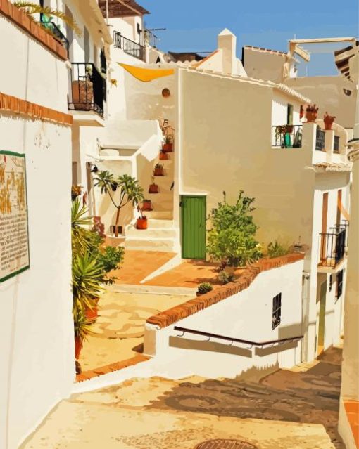 Frigiliana Pueblo Mas Bonito Paint By Numbers